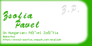 zsofia pavel business card